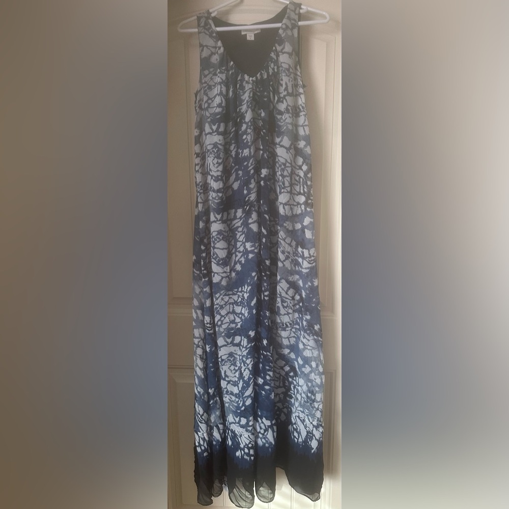 Coldwater Creek Navy blue and white Maxi Dress